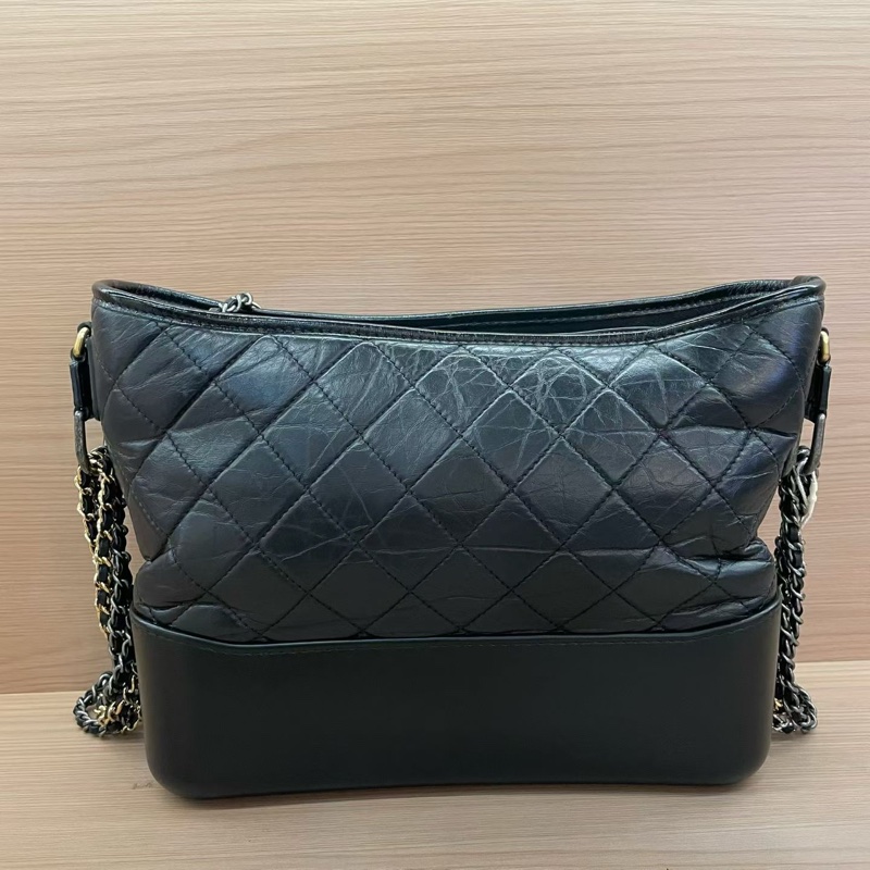 Chanel 香奈儿 中號 2018年 25開 黑色鸳鸯链条流浪包 有塵袋 有卡 無盒子 尺寸底長27*高22-1