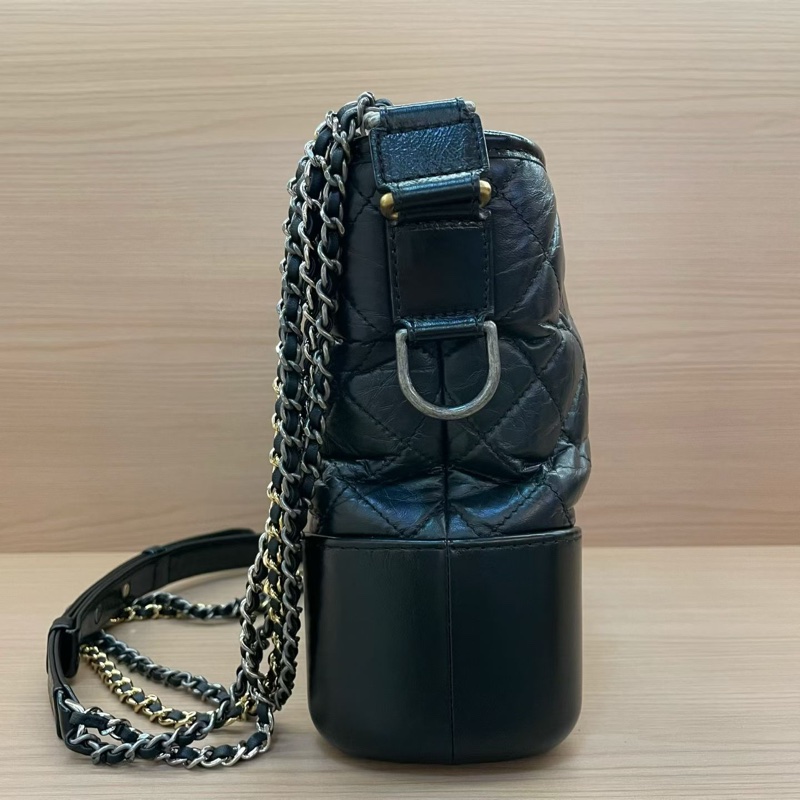 Chanel 香奈儿 中號 2018年 25開 黑色鸳鸯链条流浪包 有塵袋 有卡 無盒子 尺寸底長27*高22-3