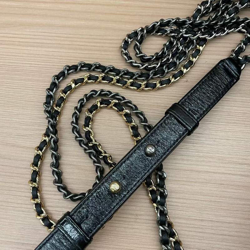 Chanel 香奈儿 中號 2018年 25開 黑色鸳鸯链条流浪包 有塵袋 有卡 無盒子 尺寸底長27*高22-8