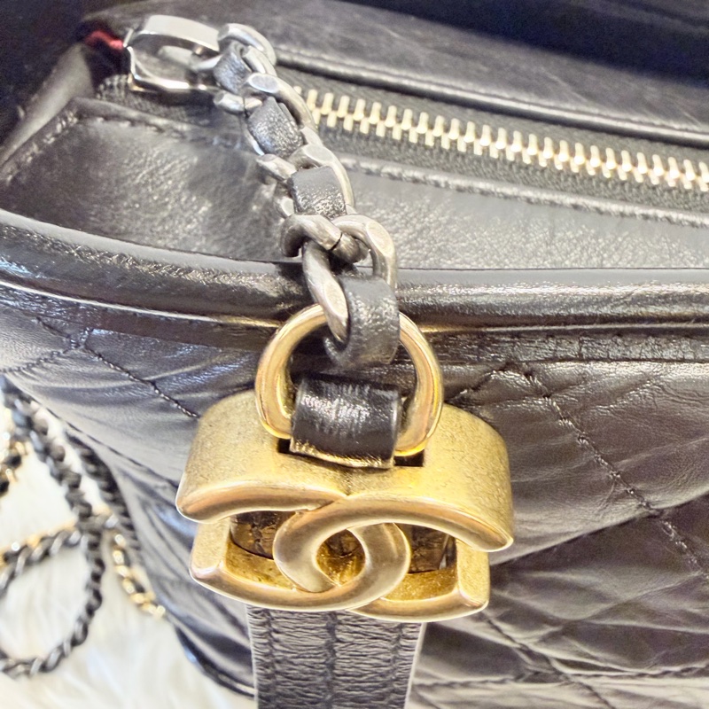 Chanel 大號 黑牛皮復刻流浪包-1