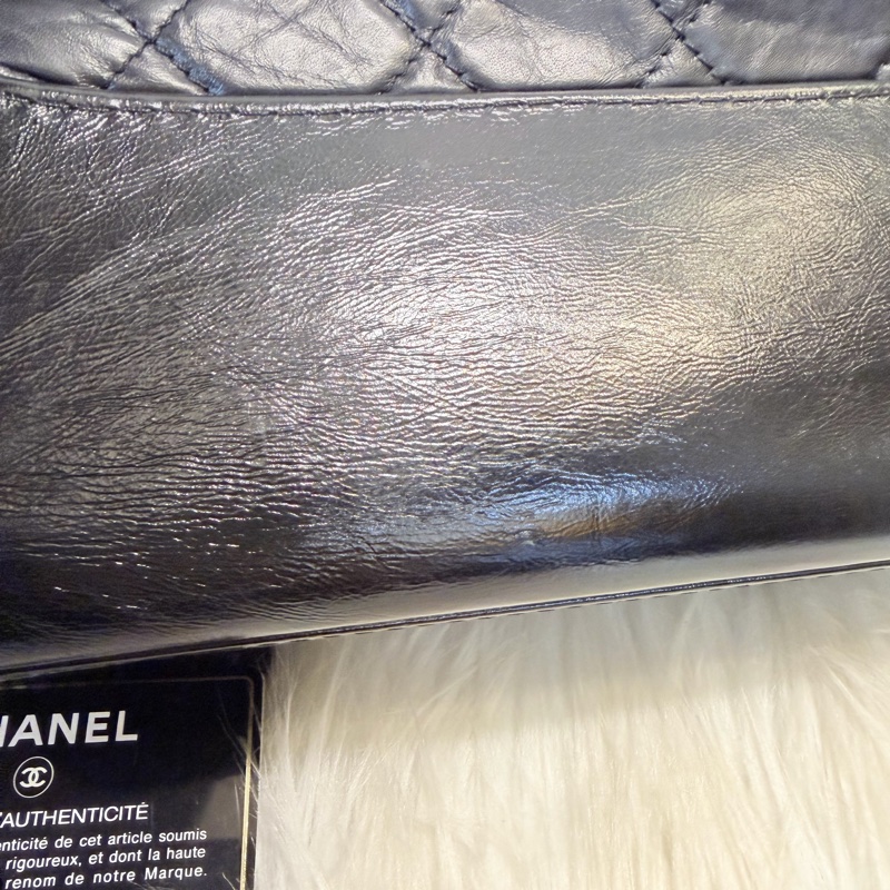 Chanel 大號 黑牛皮復刻流浪包-33