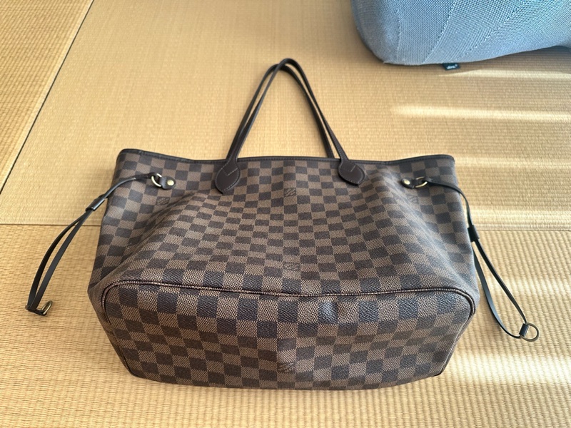 【近全新/誠可議】 LV Louis Vuitton Neverfull MM 棋盤格 中號 經典托特包-5