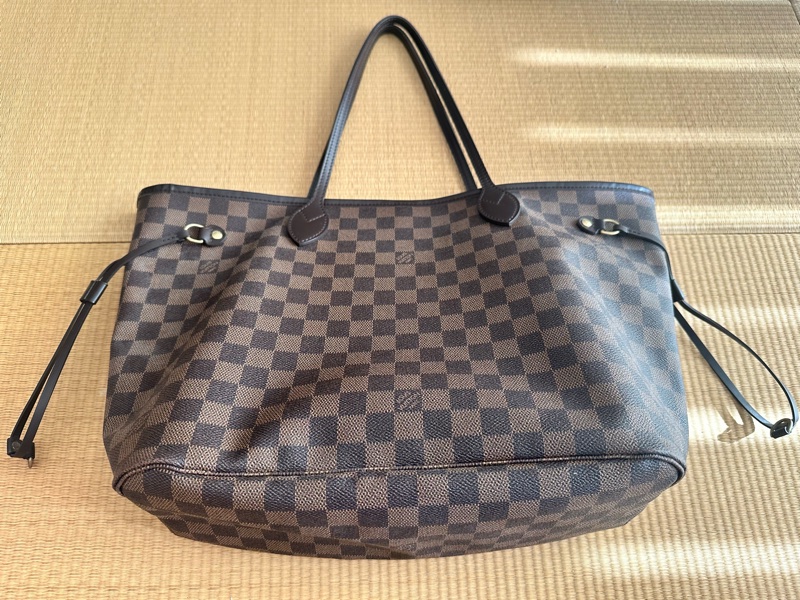 【近全新/誠可議】 LV Louis Vuitton Neverfull MM 棋盤格 中號 經典托特包-6