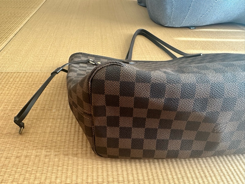 【近全新/誠可議】 LV Louis Vuitton Neverfull MM 棋盤格 中號 經典托特包-9