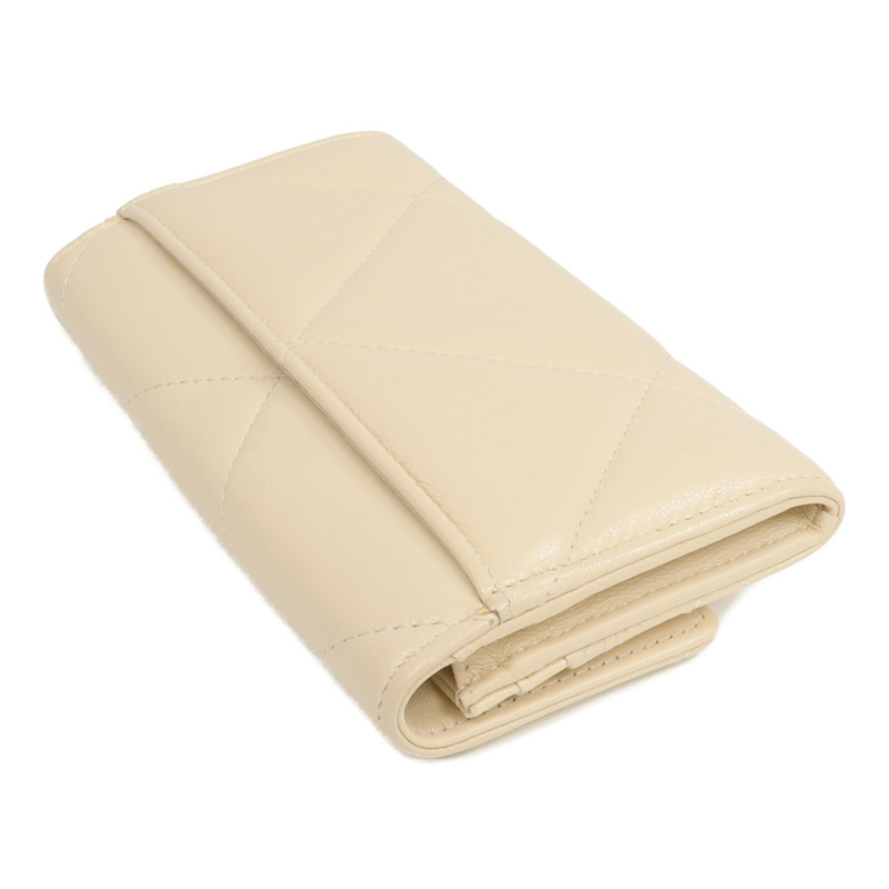 CHANEL 羊皮皮革C19 Long Wallet長錢包-4