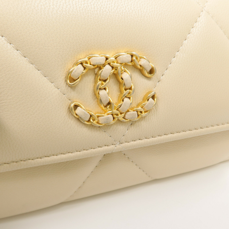 CHANEL 羊皮皮革C19 Long Wallet長錢包-6