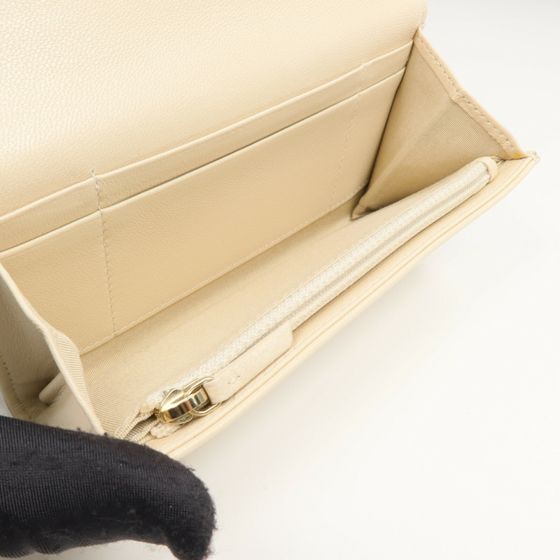 CHANEL 羊皮皮革C19 Long Wallet長錢包-7