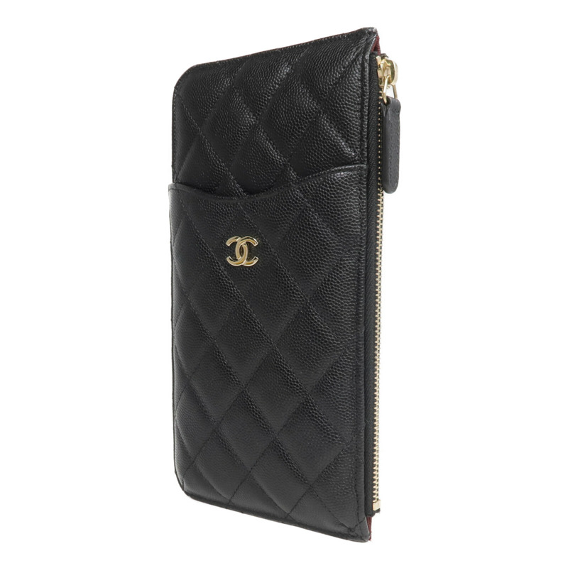 CHANEL 牛皮皮革Classic Phone Pouch with Zipper長錢包/手機袋-2