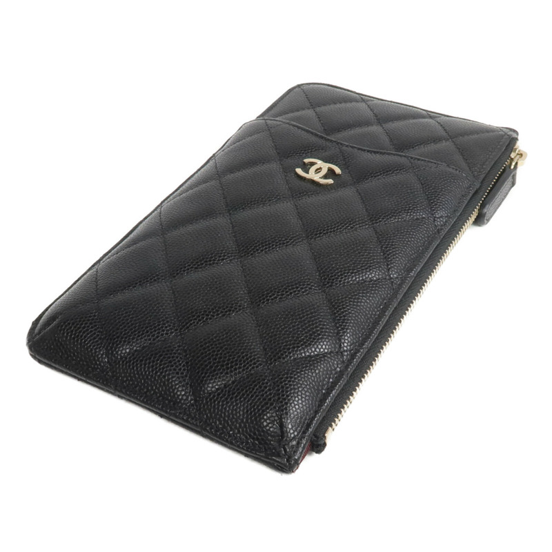 CHANEL 牛皮皮革Classic Phone Pouch with Zipper長錢包/手機袋-3