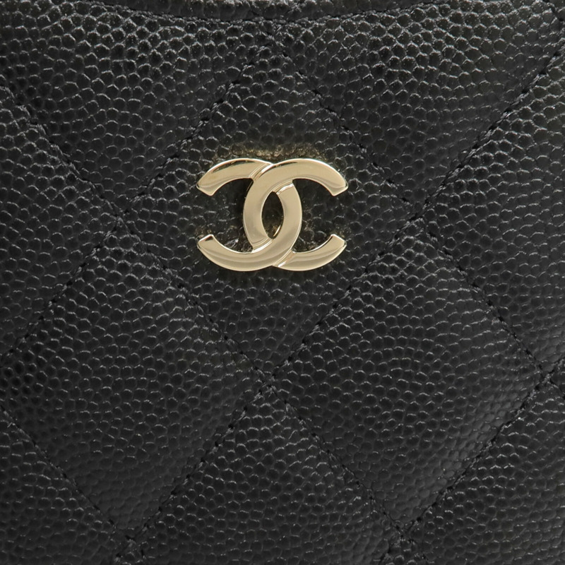 CHANEL 牛皮皮革Classic Phone Pouch with Zipper長錢包/手機袋-10