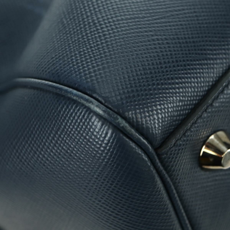 【日本直送】PRADA 波士頓包 Safiano 皮革 2way 海軍藍/銀色 2VC370 正品 yk20306V-17