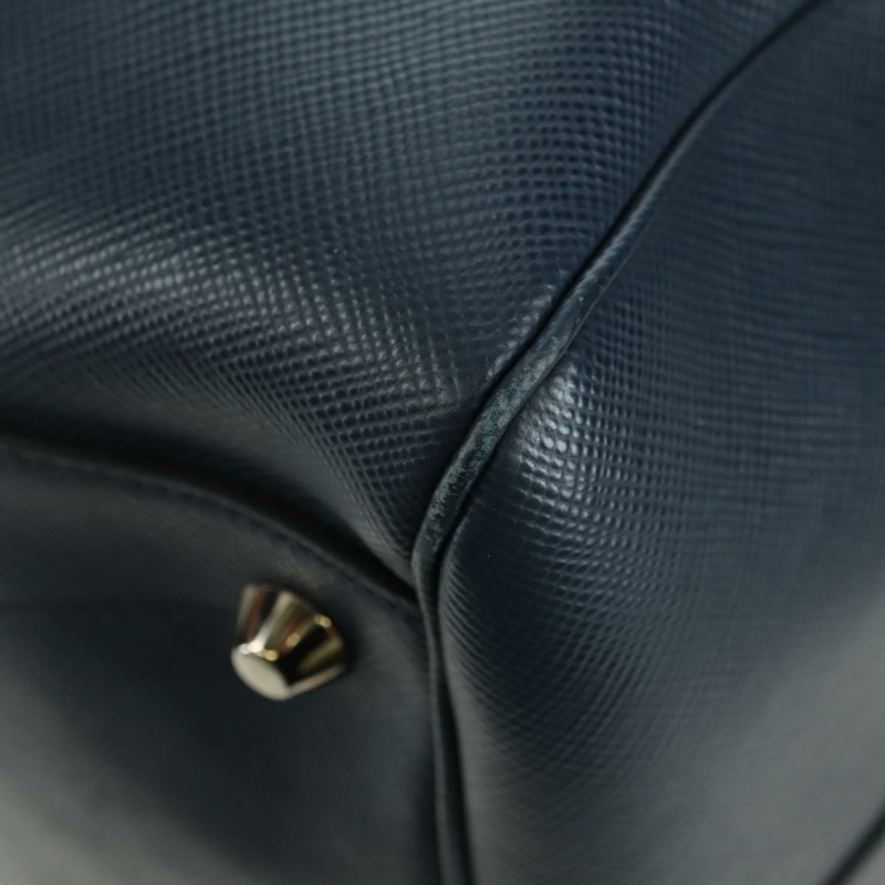 【日本直送】PRADA 波士頓包 Safiano 皮革 2way 海軍藍/銀色 2VC370 正品 yk20306V-20