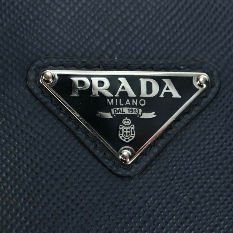 【日本直送】PRADA 波士頓包 Safiano 皮革 2way 海軍藍/銀色 2VC370 正品 yk20306V-21