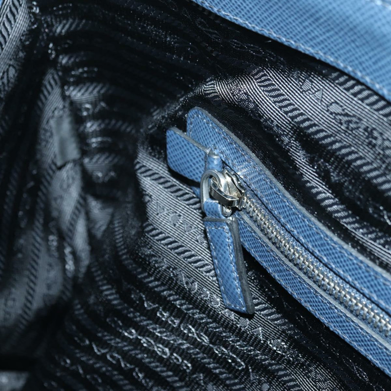 【日本直送】PRADA 波士頓包 Safiano 皮革 2way 海軍藍/銀色 2VC370 正品 yk20306V-27