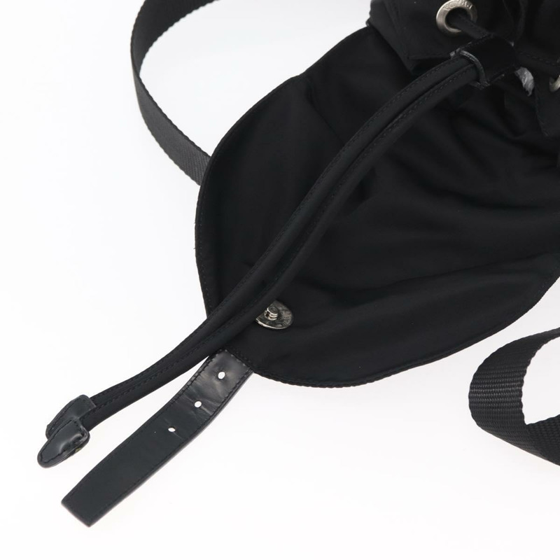 【日本直送】PRADA 雙肩包 尼龍 黑色 銀色 正品 176615A-9
