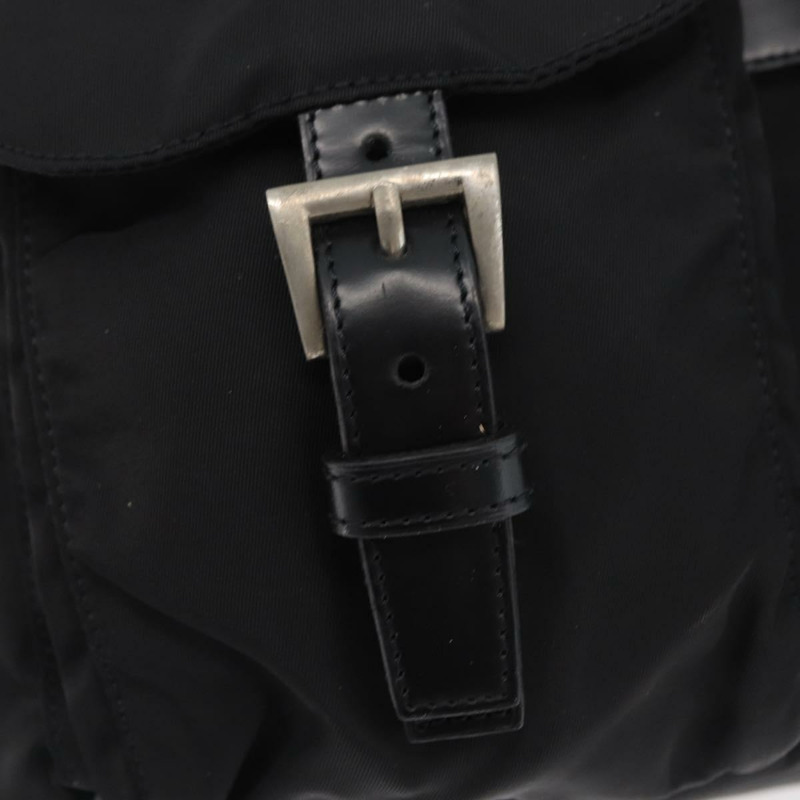 【日本直送】PRADA 雙肩包 尼龍 黑色 銀色 正品 176615A-22