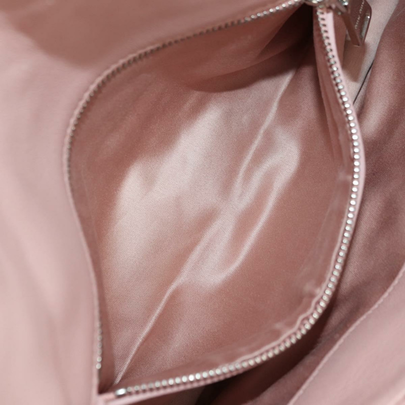 【日本直送】Miu Miu Matelasse 鏈條單肩包 皮革 2way 粉紅銀色 Auth 176382SAM-27