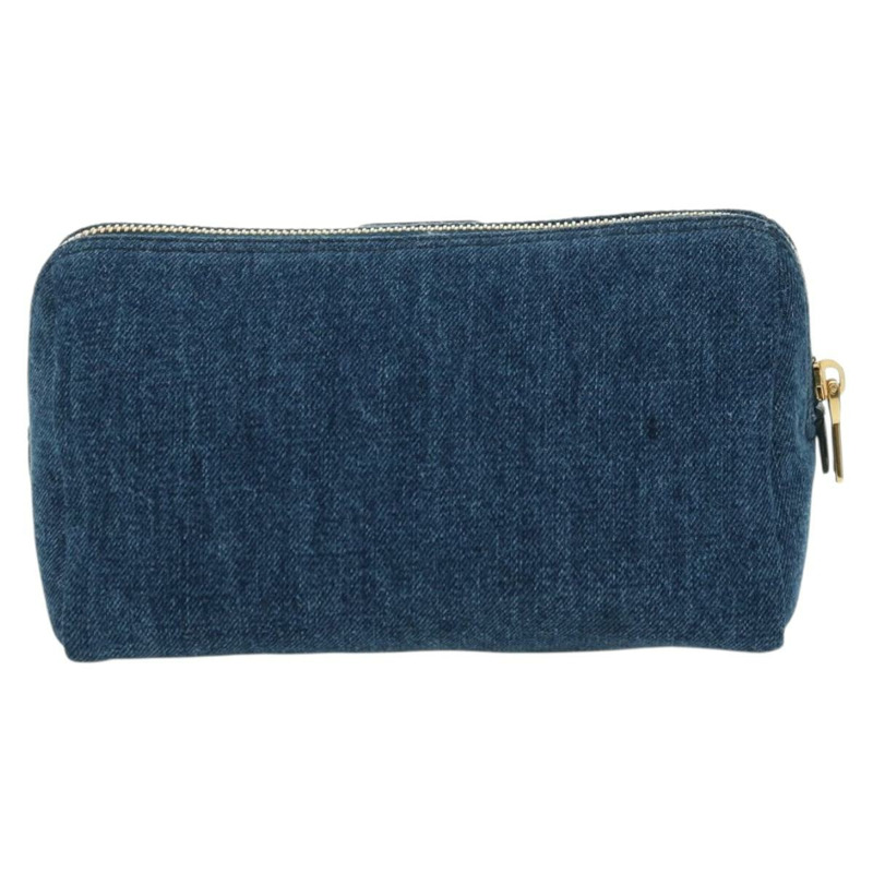 【日本直送】PRADA 手拿包 牛仔藍 金色 正品 yk20344SAM-1