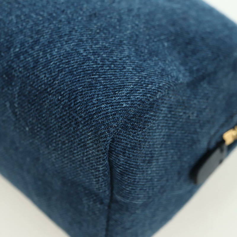 【日本直送】PRADA 手拿包 牛仔藍 金色 正品 yk20344SAM-13