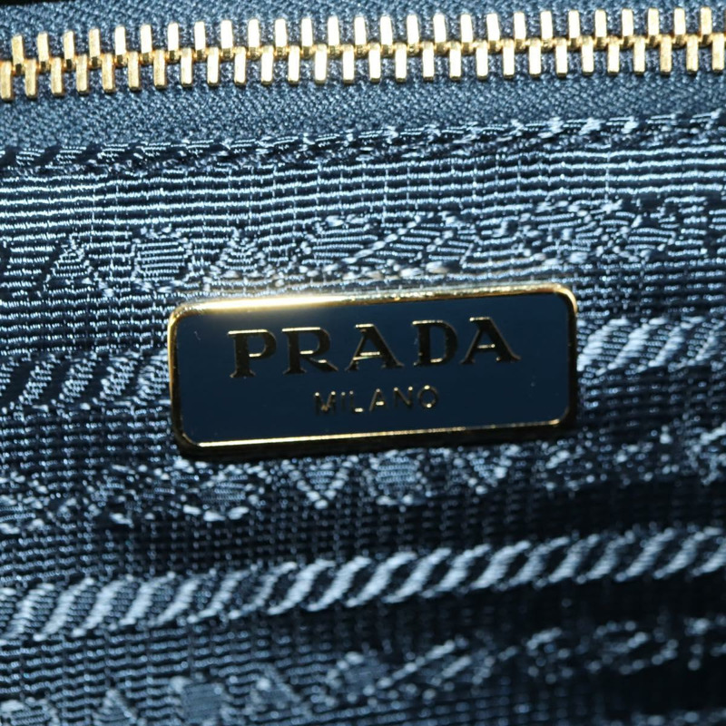 【日本直送】PRADA 手拿包 牛仔藍 金色 正品 yk20344SAM-17