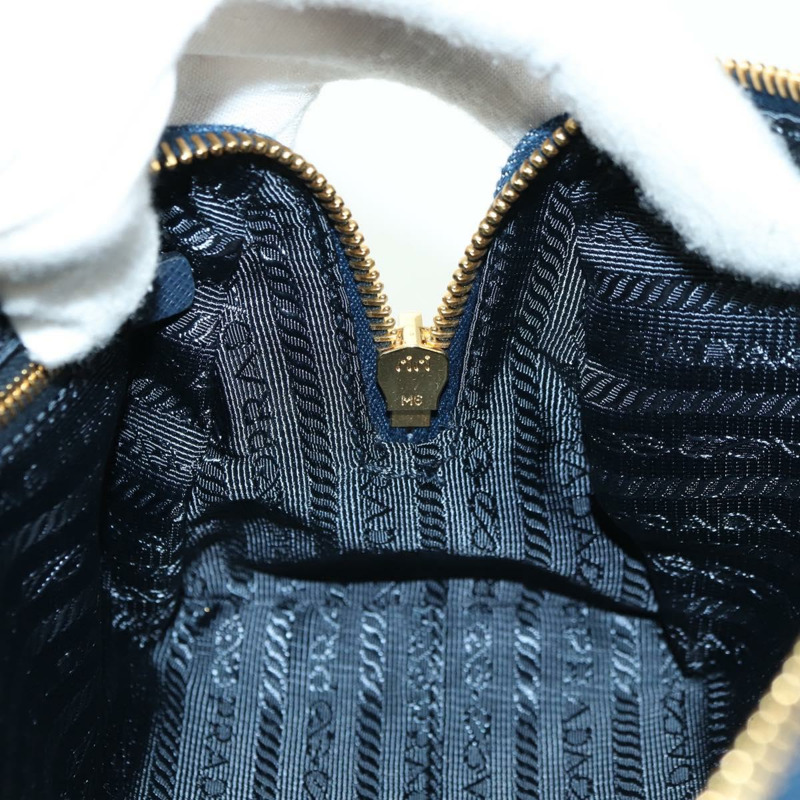 【日本直送】PRADA 手拿包 牛仔藍 金色 正品 yk20344SAM-19