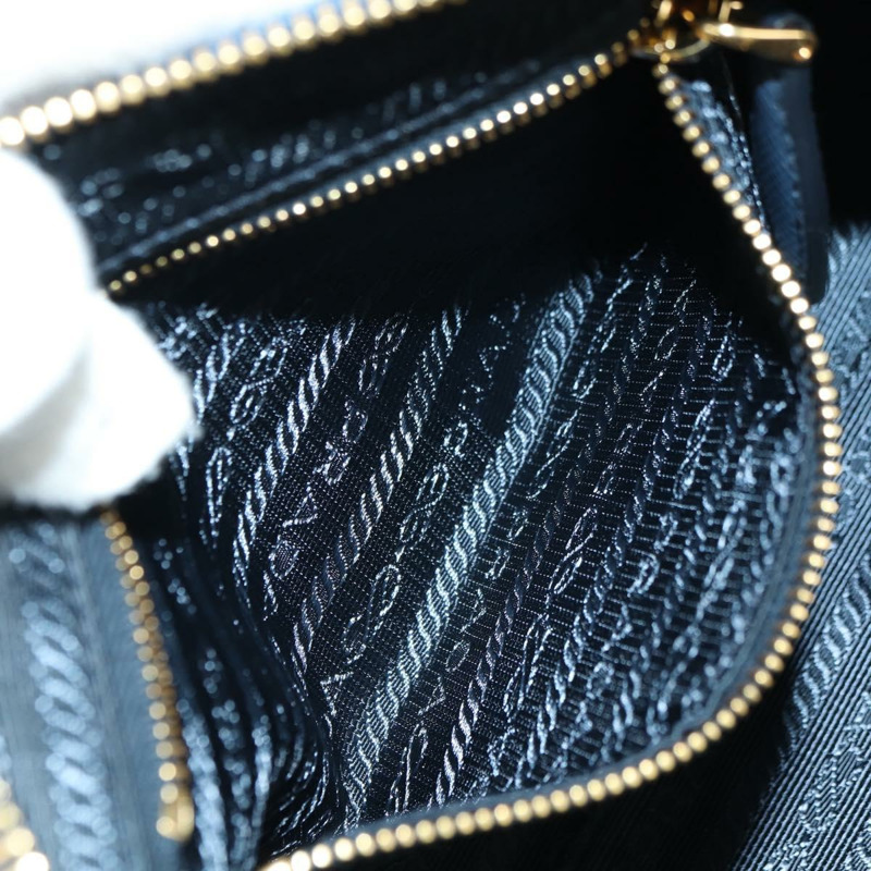 【日本直送】PRADA 手拿包 牛仔藍 金色 正品 yk20344SAM-21