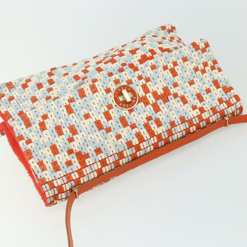 【日本直送】BOTTEGA VENETA 橙色皮革單肩包 正品 177445A-5