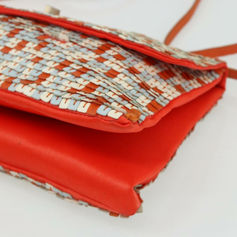 【日本直送】BOTTEGA VENETA 橙色皮革單肩包 正品 177445A-8