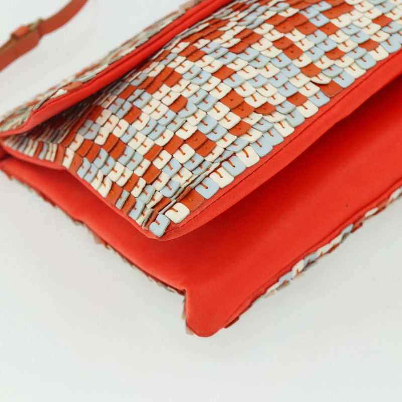 【日本直送】BOTTEGA VENETA 橙色皮革單肩包 正品 177445A-13