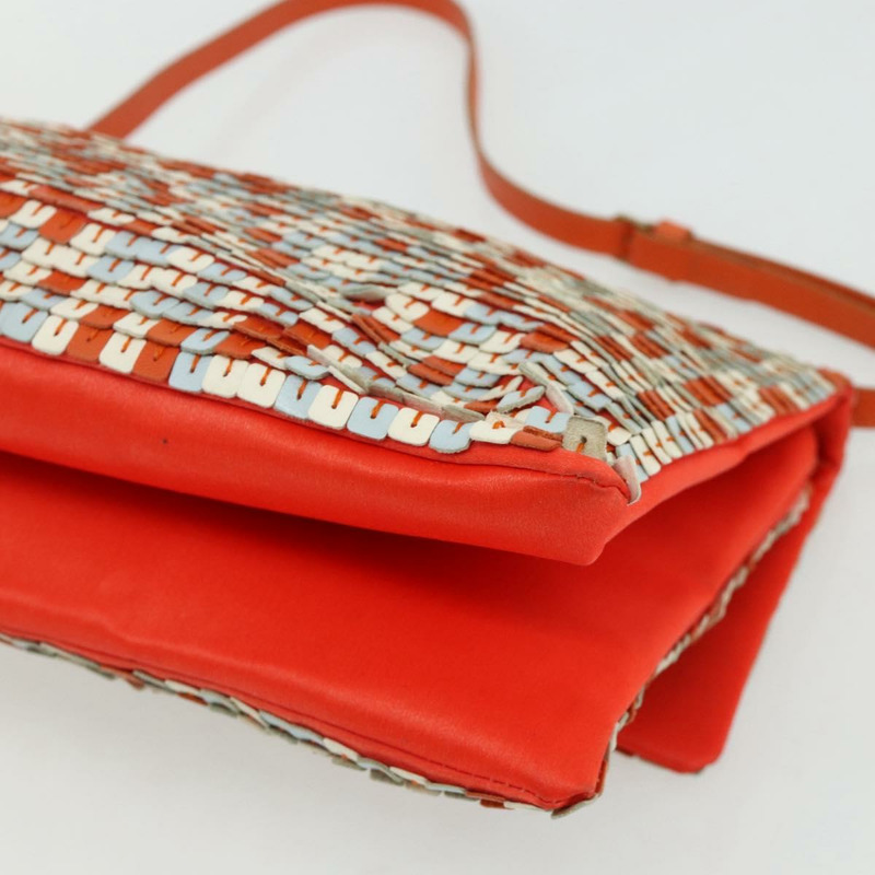 【日本直送】BOTTEGA VENETA 橙色皮革單肩包 正品 177445A-14