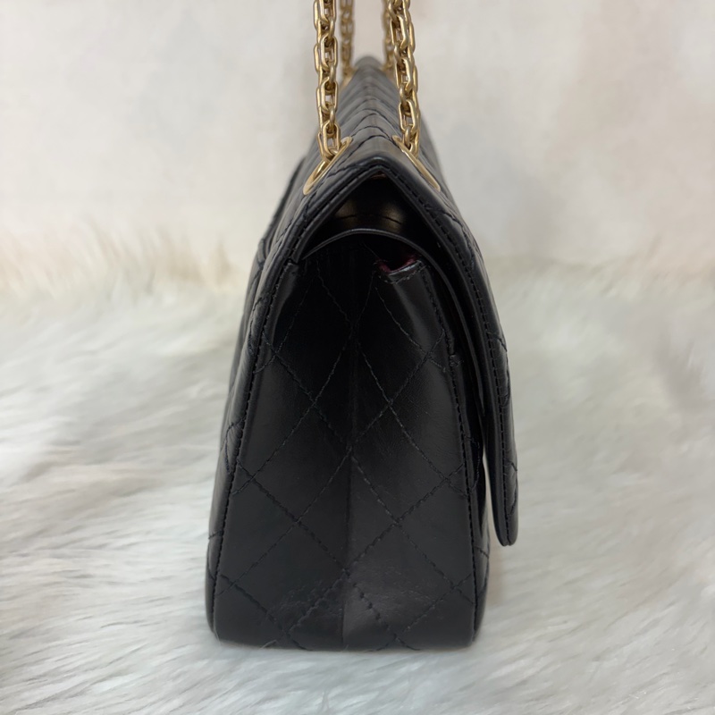 CHANEL A37587 黑色 牛皮 金鍊 28 coco 2.55 226 肩背包 斜背包-2