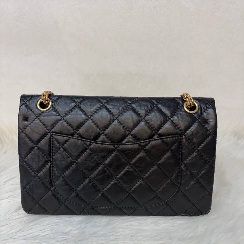 CHANEL A37587 黑色 牛皮 金鍊 28 coco 2.55 226 肩背包 斜背包-3