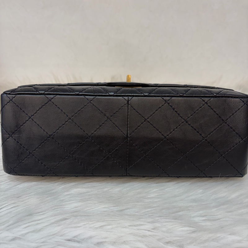 CHANEL A37587 黑色 牛皮 金鍊 28 coco 2.55 226 肩背包 斜背包-5