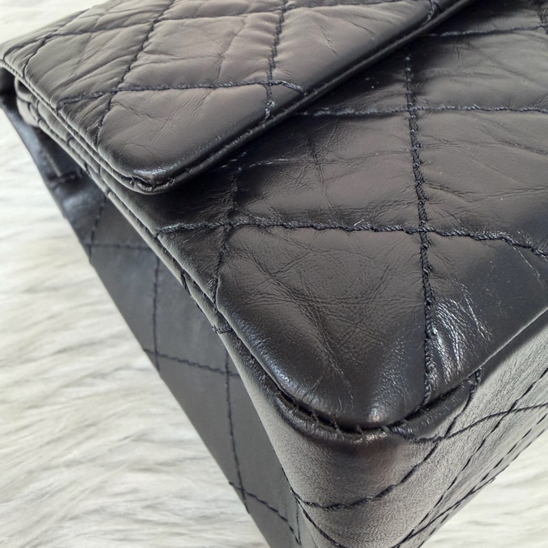 CHANEL A37587 黑色 牛皮 金鍊 28 coco 2.55 226 肩背包 斜背包-6