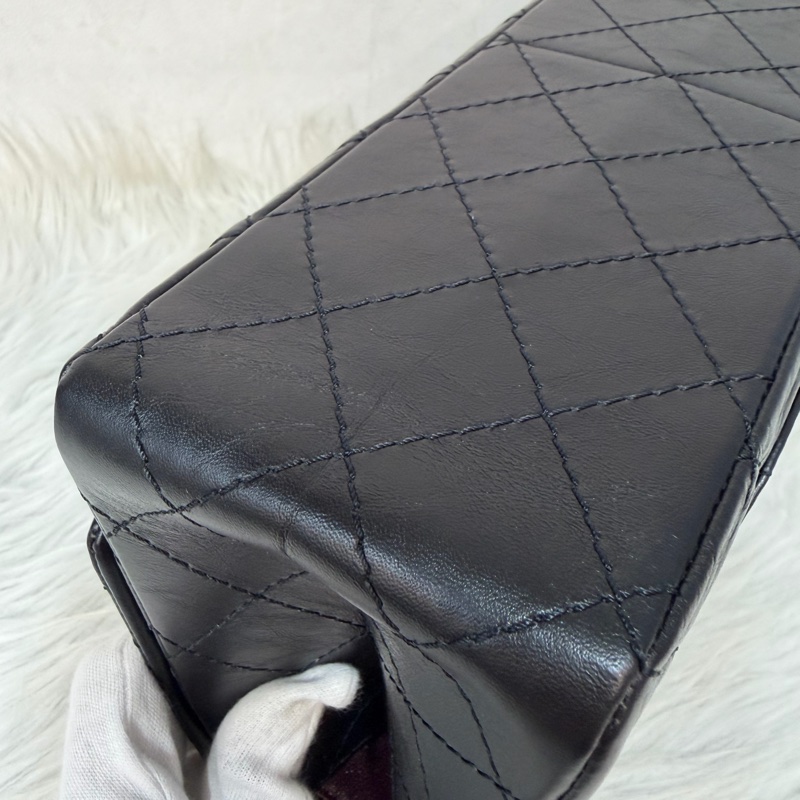 CHANEL A37587 黑色 牛皮 金鍊 28 coco 2.55 226 肩背包 斜背包-7