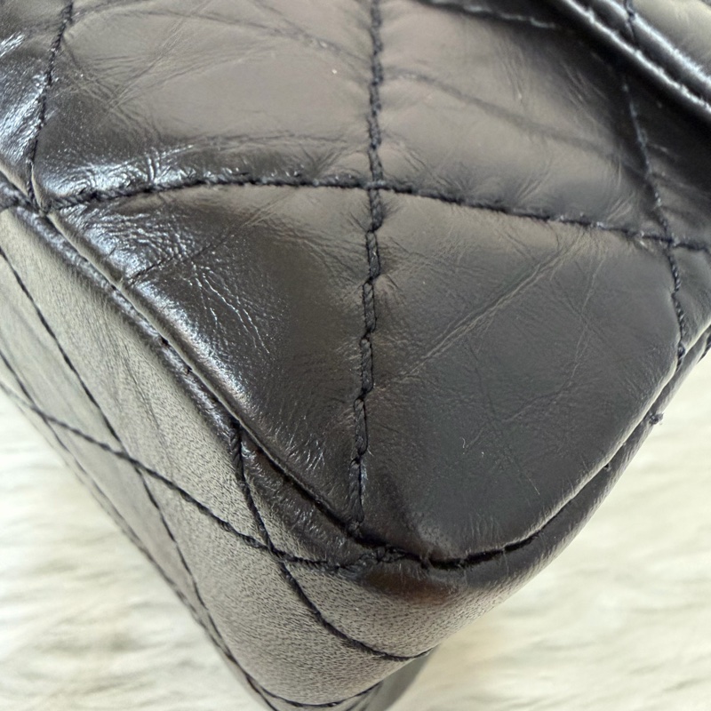 CHANEL A37587 黑色 牛皮 金鍊 28 coco 2.55 226 肩背包 斜背包-9