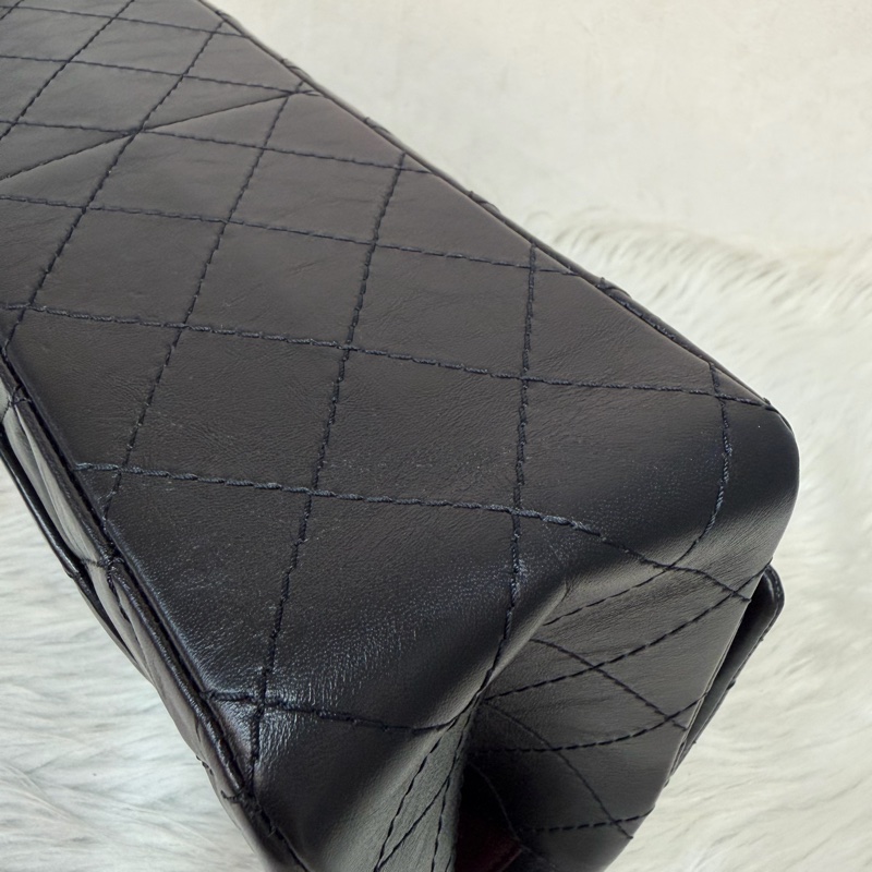 CHANEL A37587 黑色 牛皮 金鍊 28 coco 2.55 226 肩背包 斜背包-10