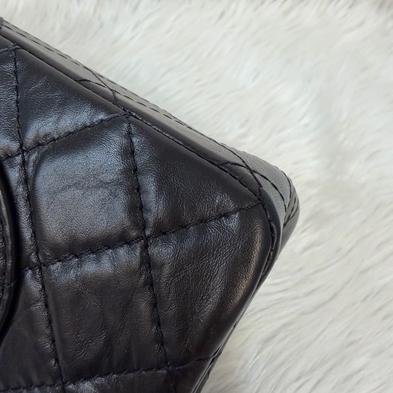 CHANEL A37587 黑色 牛皮 金鍊 28 coco 2.55 226 肩背包 斜背包-11