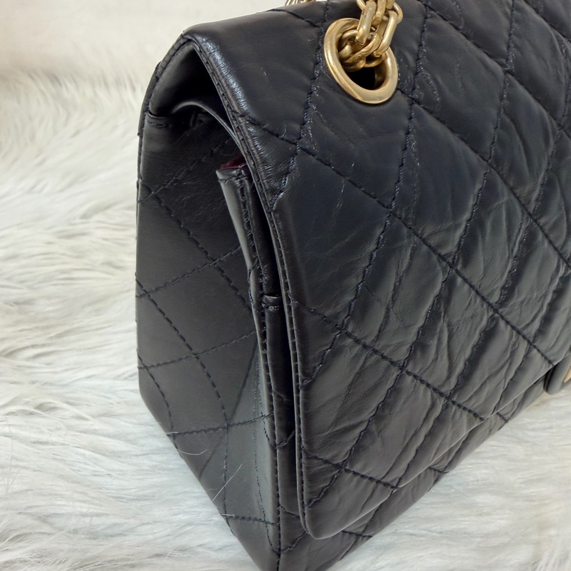 CHANEL A37587 黑色 牛皮 金鍊 28 coco 2.55 226 肩背包 斜背包-12