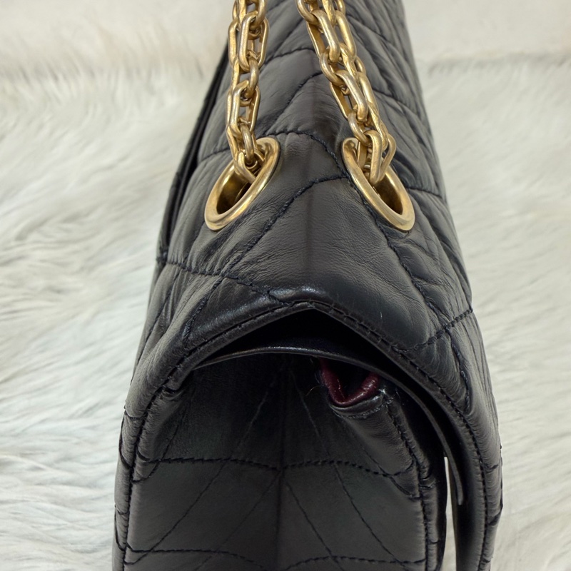 CHANEL A37587 黑色 牛皮 金鍊 28 coco 2.55 226 肩背包 斜背包-13