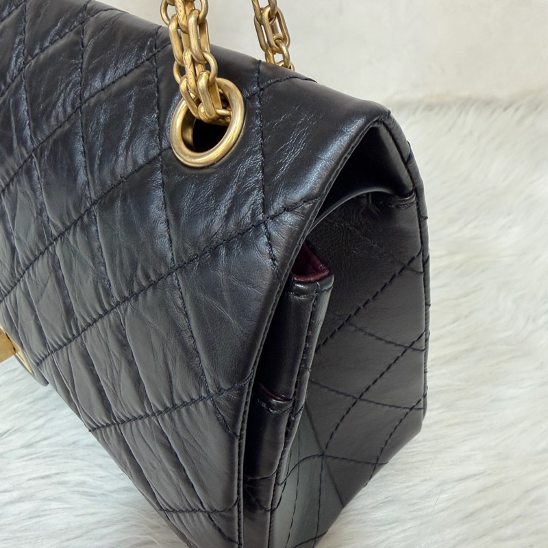 CHANEL A37587 黑色 牛皮 金鍊 28 coco 2.55 226 肩背包 斜背包-15