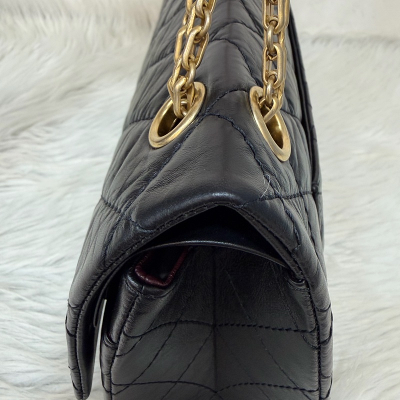 CHANEL A37587 黑色 牛皮 金鍊 28 coco 2.55 226 肩背包 斜背包-16