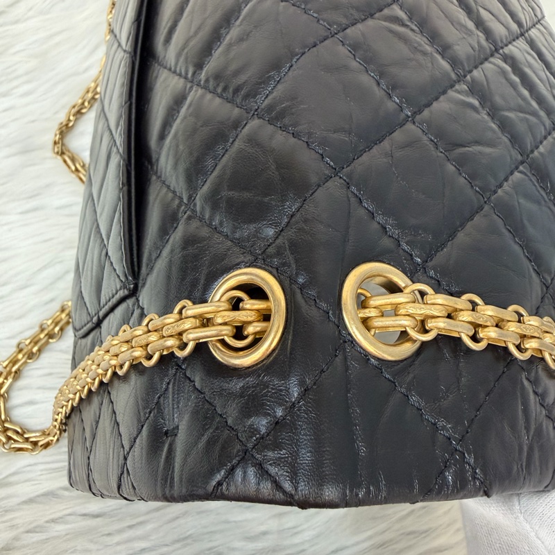 CHANEL A37587 黑色 牛皮 金鍊 28 coco 2.55 226 肩背包 斜背包-19