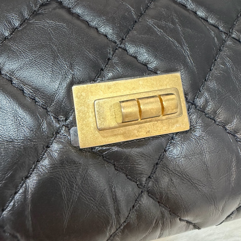 CHANEL A37587 黑色 牛皮 金鍊 28 coco 2.55 226 肩背包 斜背包-24