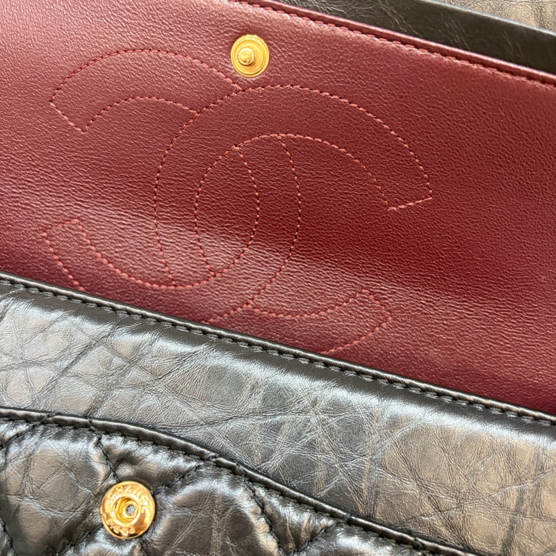 CHANEL A37587 黑色 牛皮 金鍊 28 coco 2.55 226 肩背包 斜背包-33