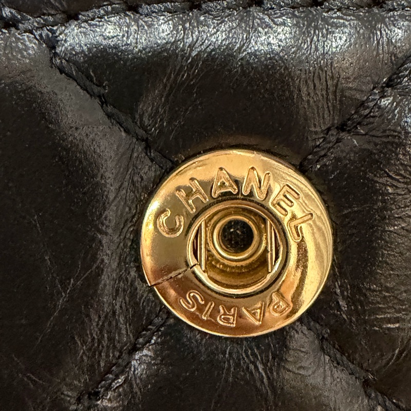 CHANEL A37587 黑色 牛皮 金鍊 28 coco 2.55 226 肩背包 斜背包-39