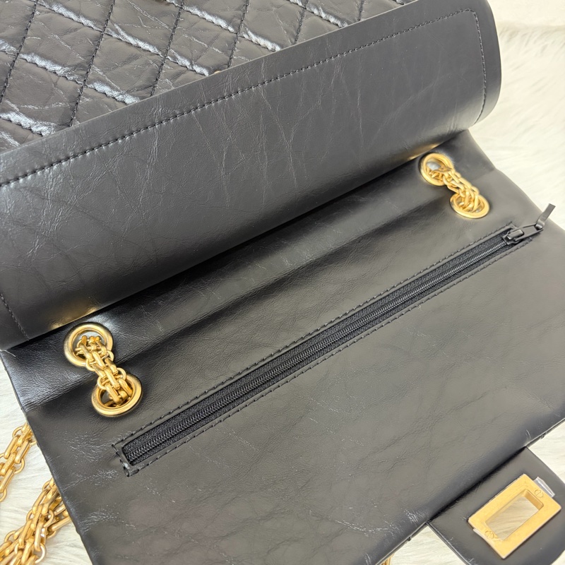 CHANEL A37587 黑色 牛皮 金鍊 28 coco 2.55 226 肩背包 斜背包-52