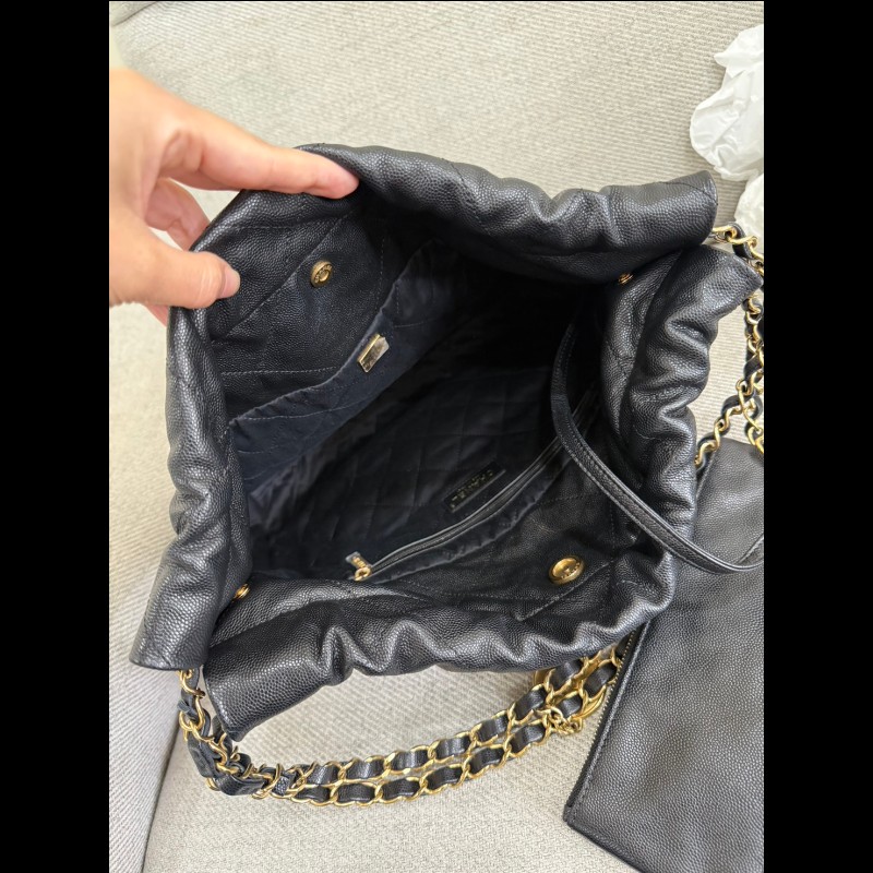 香奈兒22 bag小號黑色荔枝皮-2