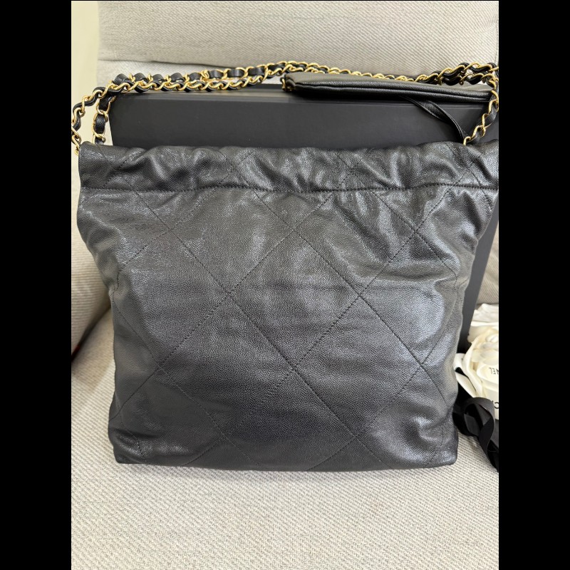 香奈兒22 bag小號黑色荔枝皮-7