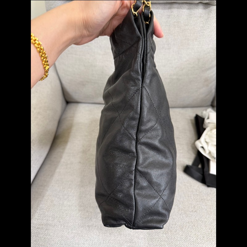 香奈兒22 bag小號黑色荔枝皮-9